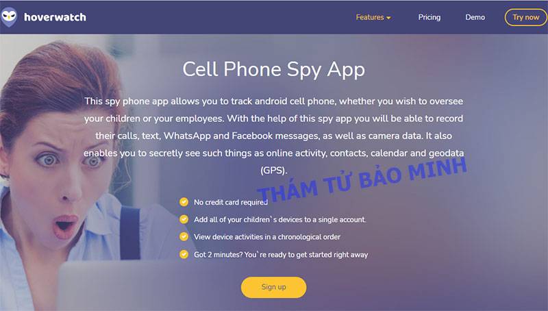 Phần mềm theo dõi điện thoại Hoverwatch